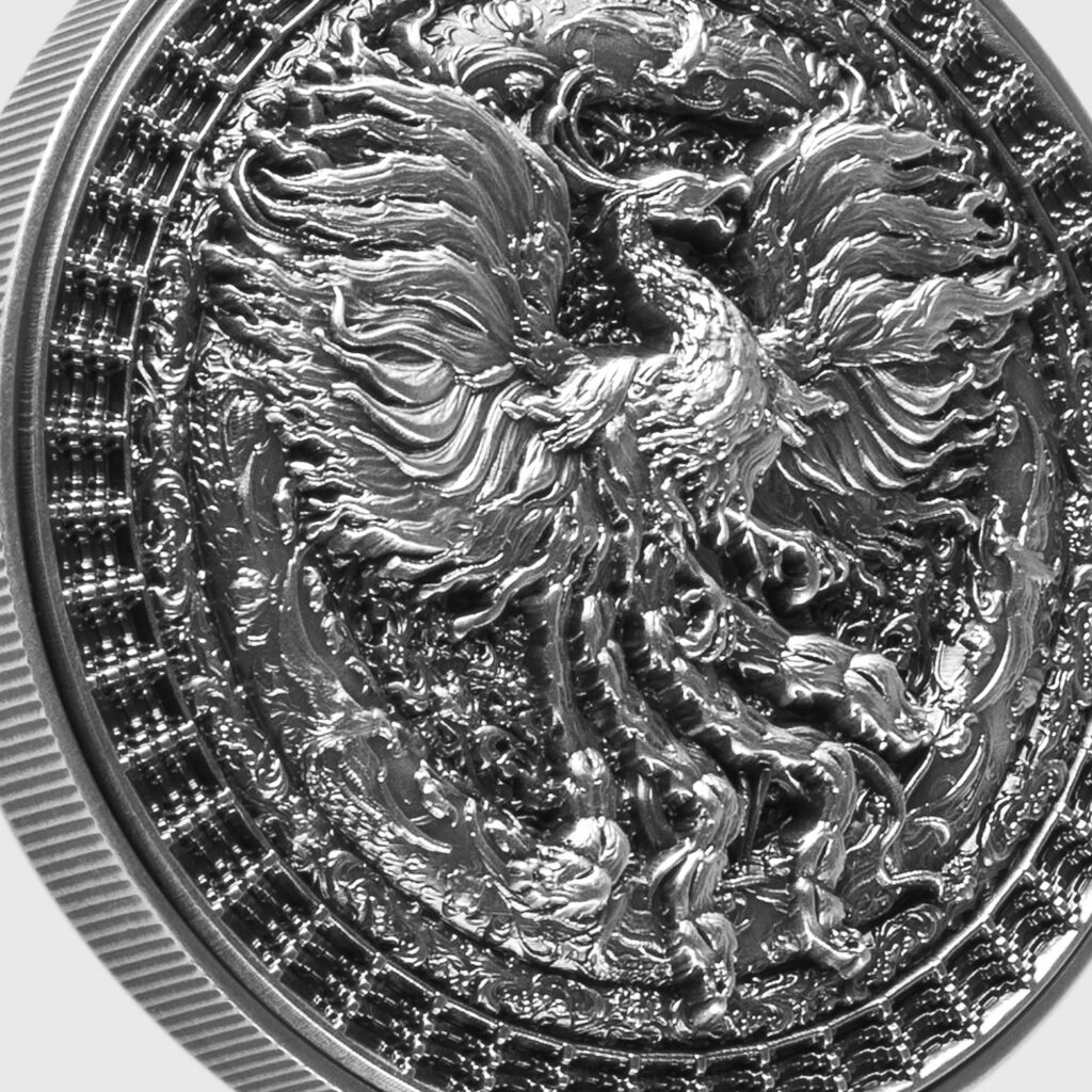 The Forbidden Phoenix 1 oz Silver Coin (Antiqued Finish) – Precious ...